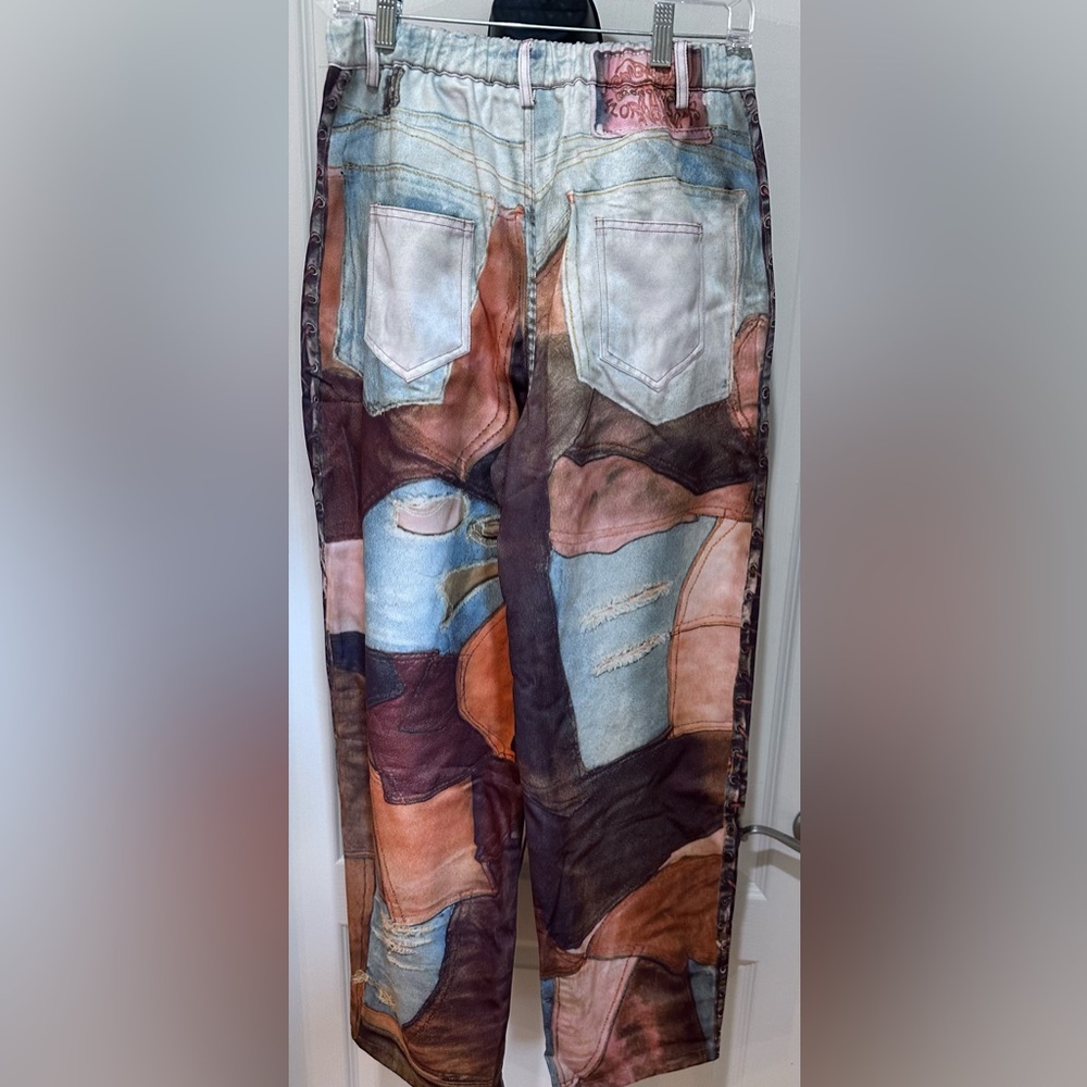 NWT MICAS patchwork look multicolor pants size M … - image 4